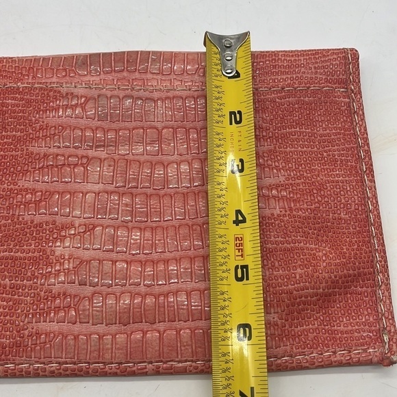 Live Love Loft Salmon Colored Clutch -  embossed. MCB2283D - Picture 6 of 7